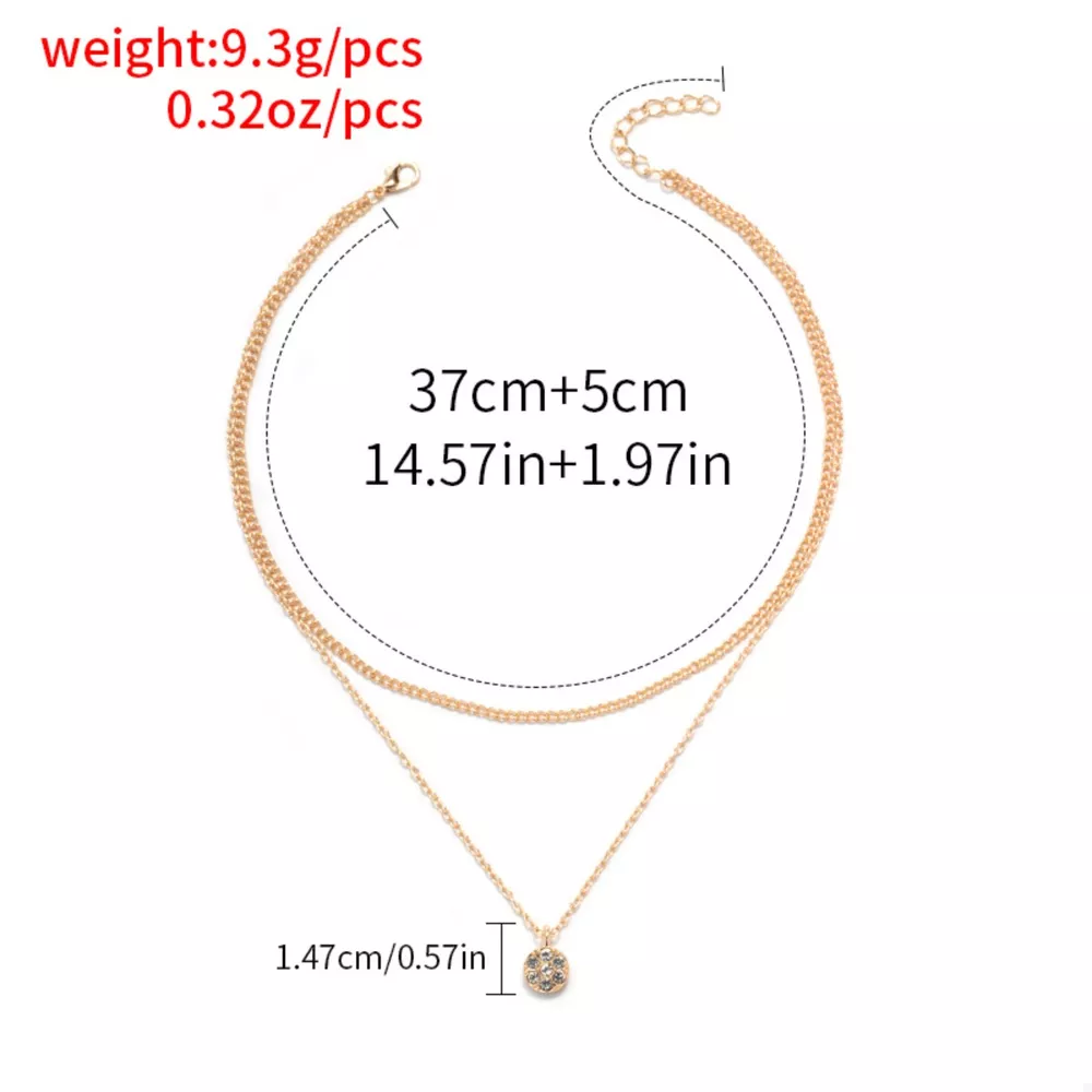 Double Layered Pendant Necklace, image 9