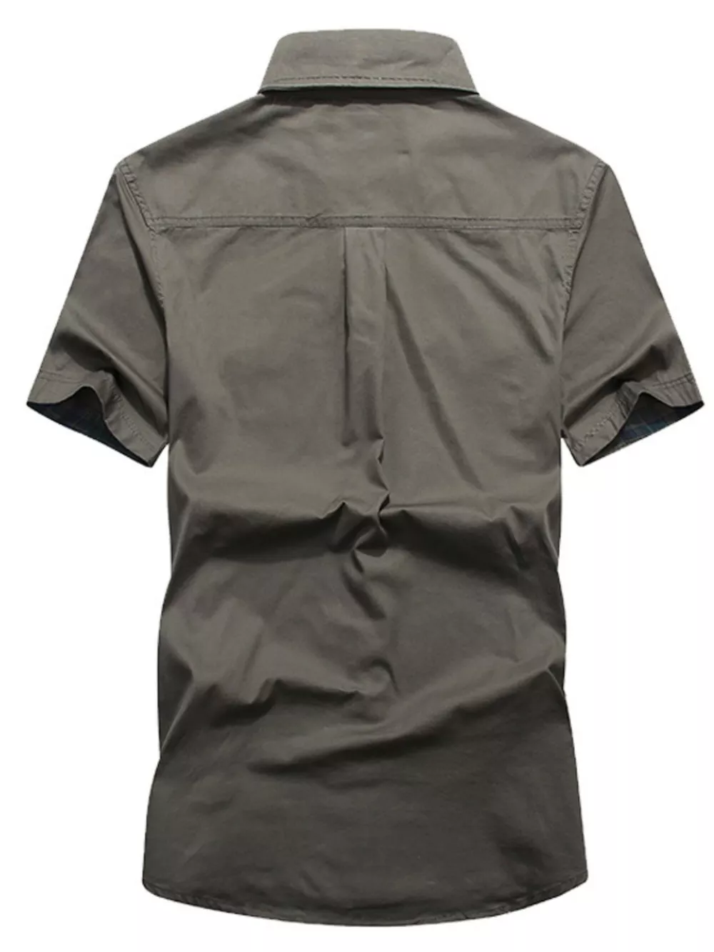 Men's Plus Size Casual Short Sleeve Cargo Shirt, image 3