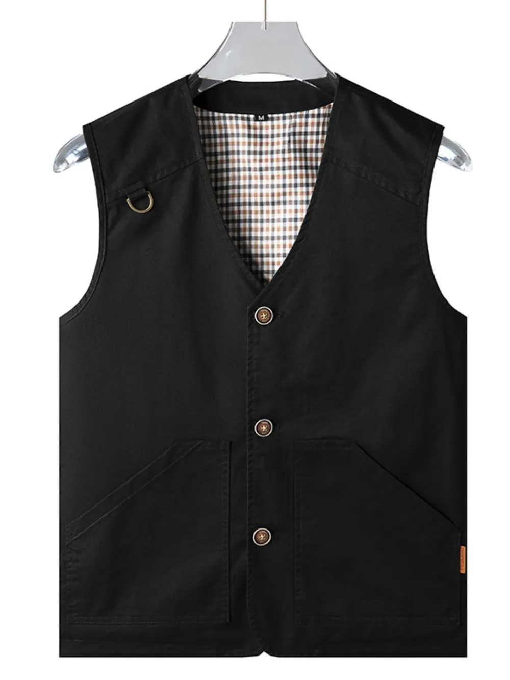 Men's Plus Size Button Up Vest, image 8