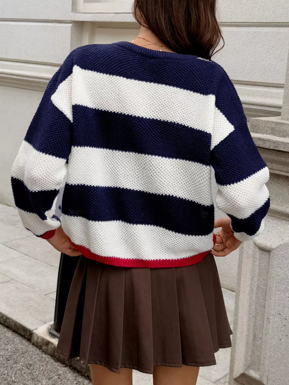 Striped Round Neck Sweater, image 5