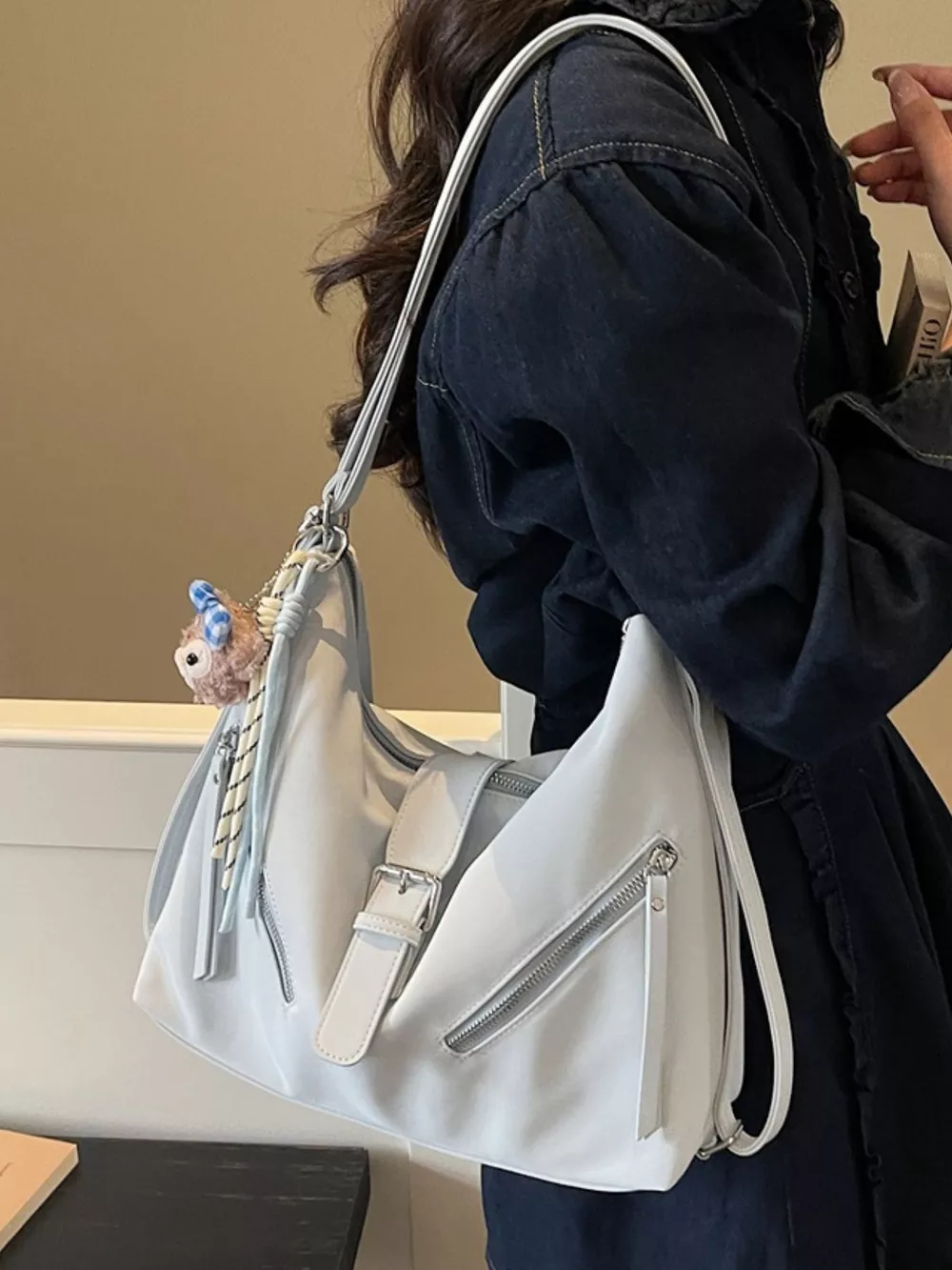 Convertible Buckle Shoulder Bag, image 6