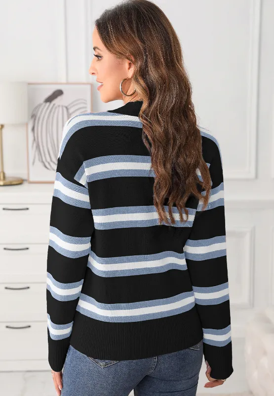 Striped Button Down Long Sleeve Cardigan, image 18
