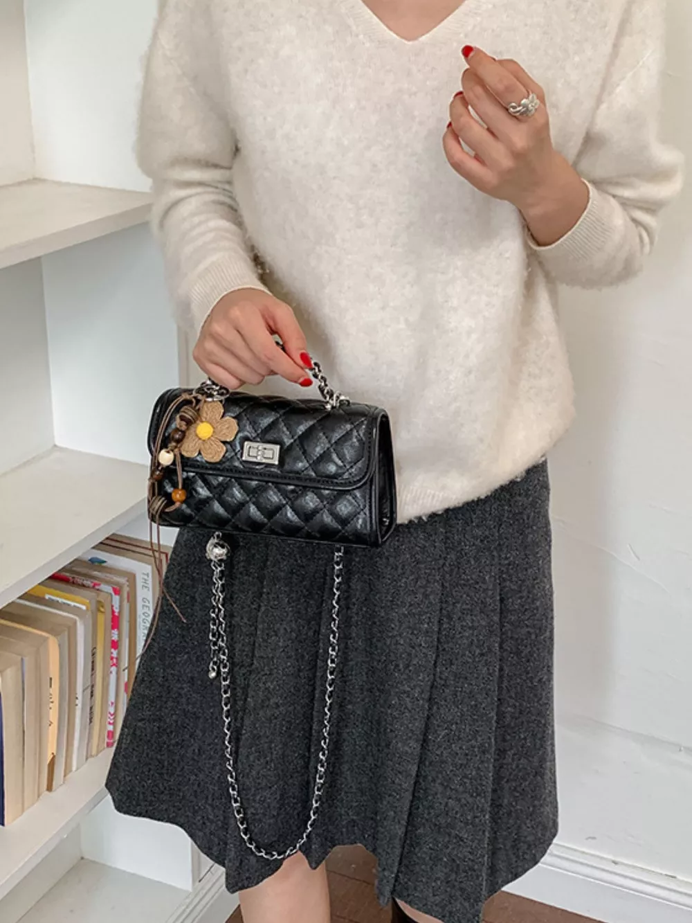 Quilted Flap Crossbody Bag, image 6