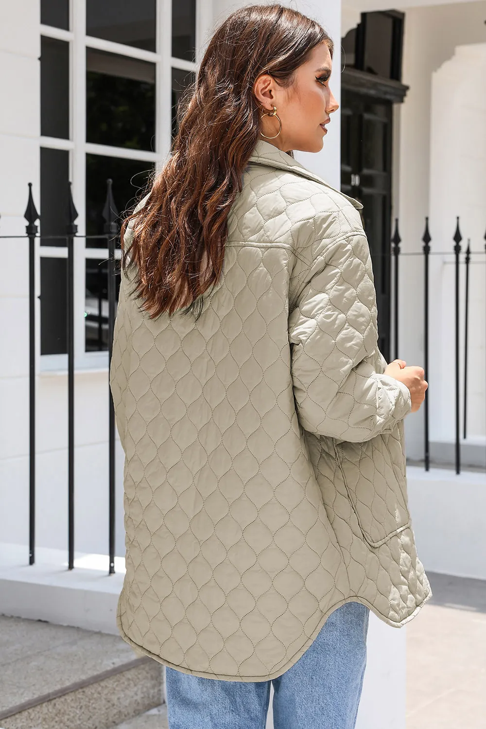 Snap Down Collared Winter Coat, image 4