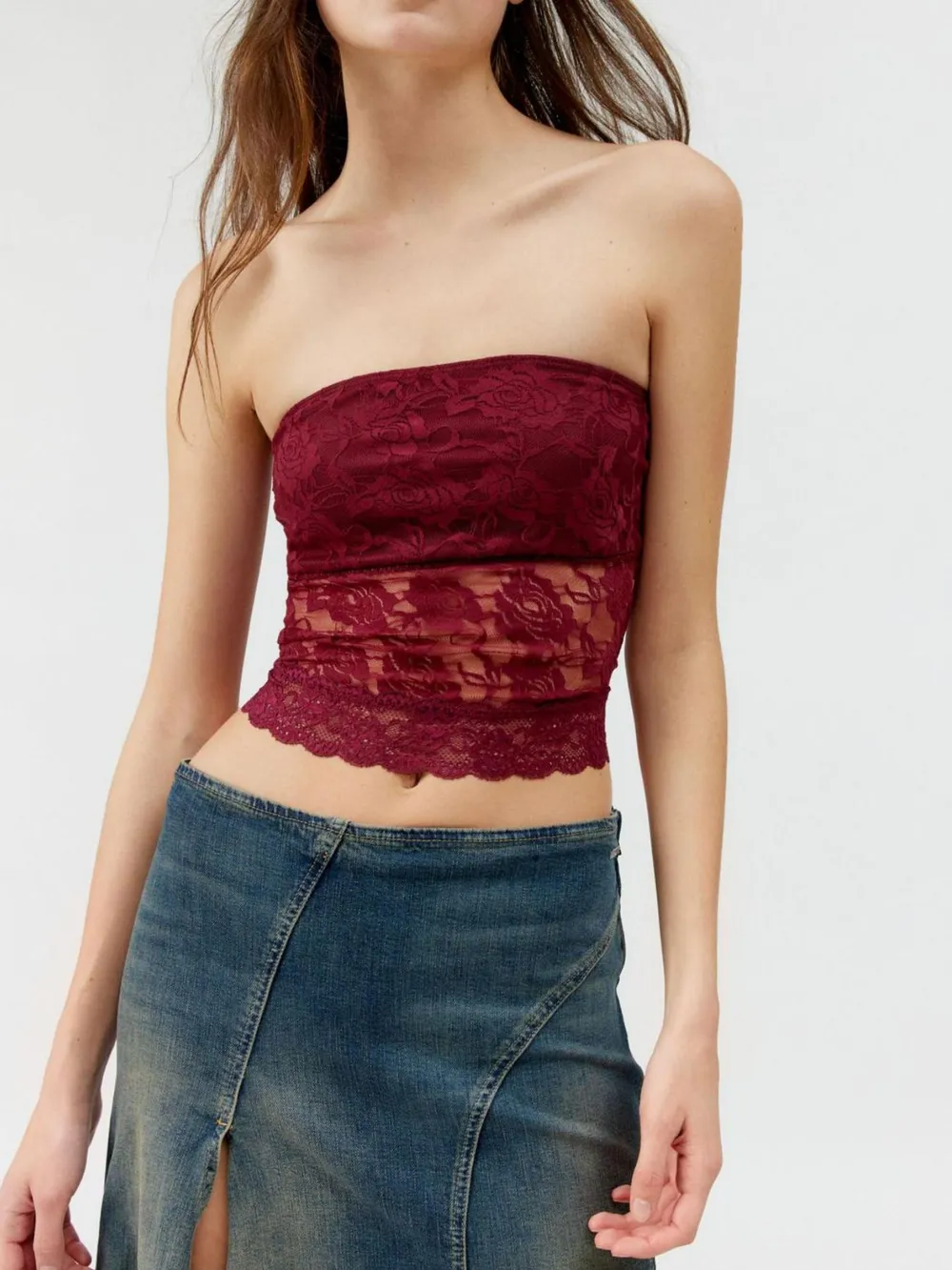 Lace Strapless Tube Top, image 8