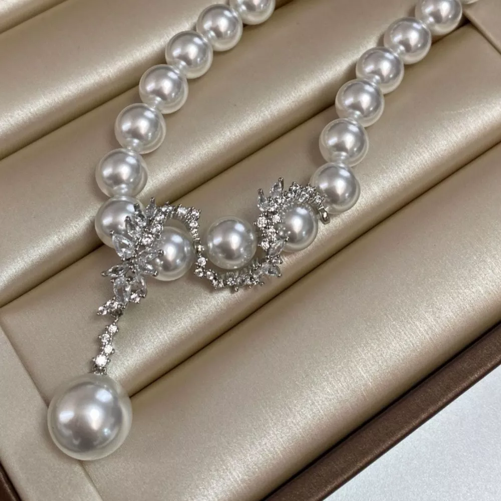 Zircon Pearl Necklace, image 6