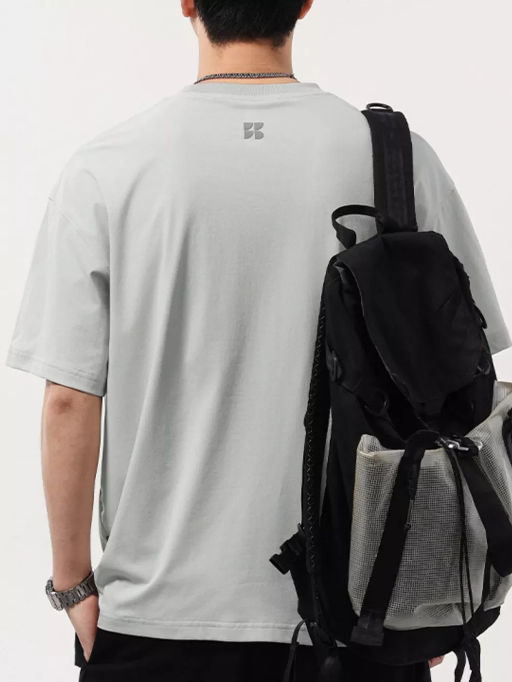 Men's Plus Size Round Neck Short Sleeve T-Shirt, image 4