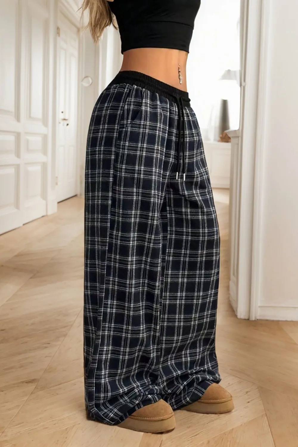 Plaid Wide Leg Pants, image 7