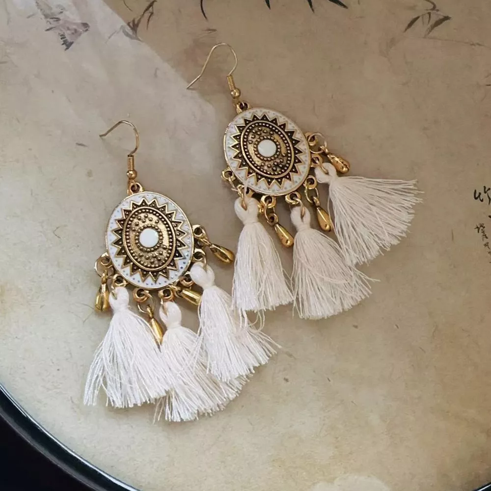 18K Gold-Plated Stainless Steel Dangle Earrings