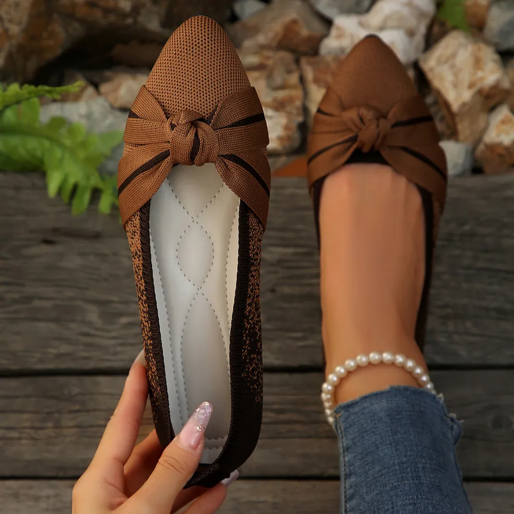 Contrast Point Toe Flats Slip-Ons, image 9