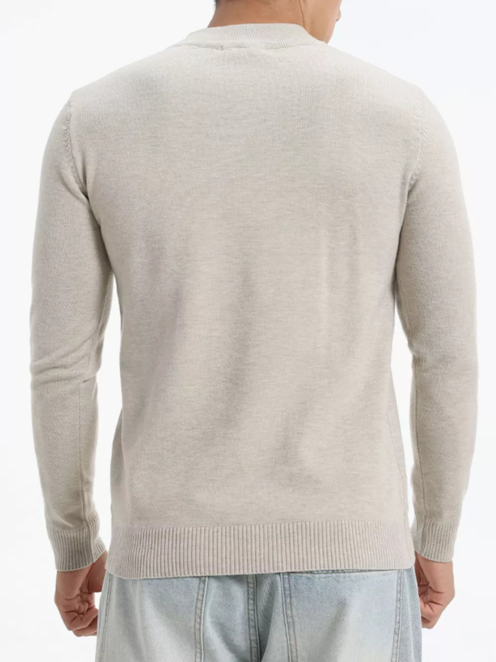 Men's Plus Size Slim-Fit Mock Neck Knit Top, image 8