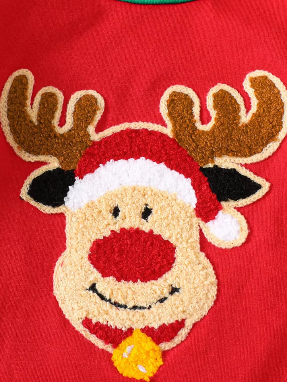 Children's Christmas Reindeer Striped Pajama Set, image 5