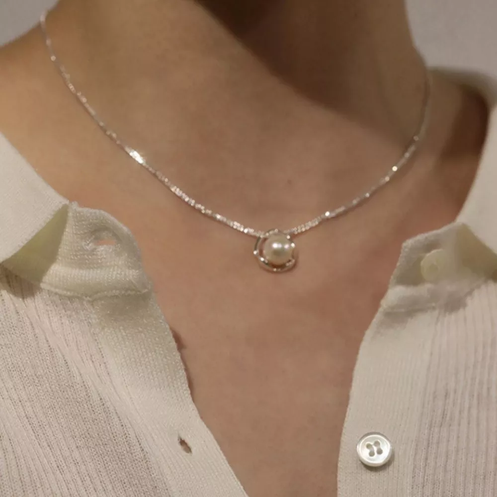 Pearl Pendant Necklace, image 2