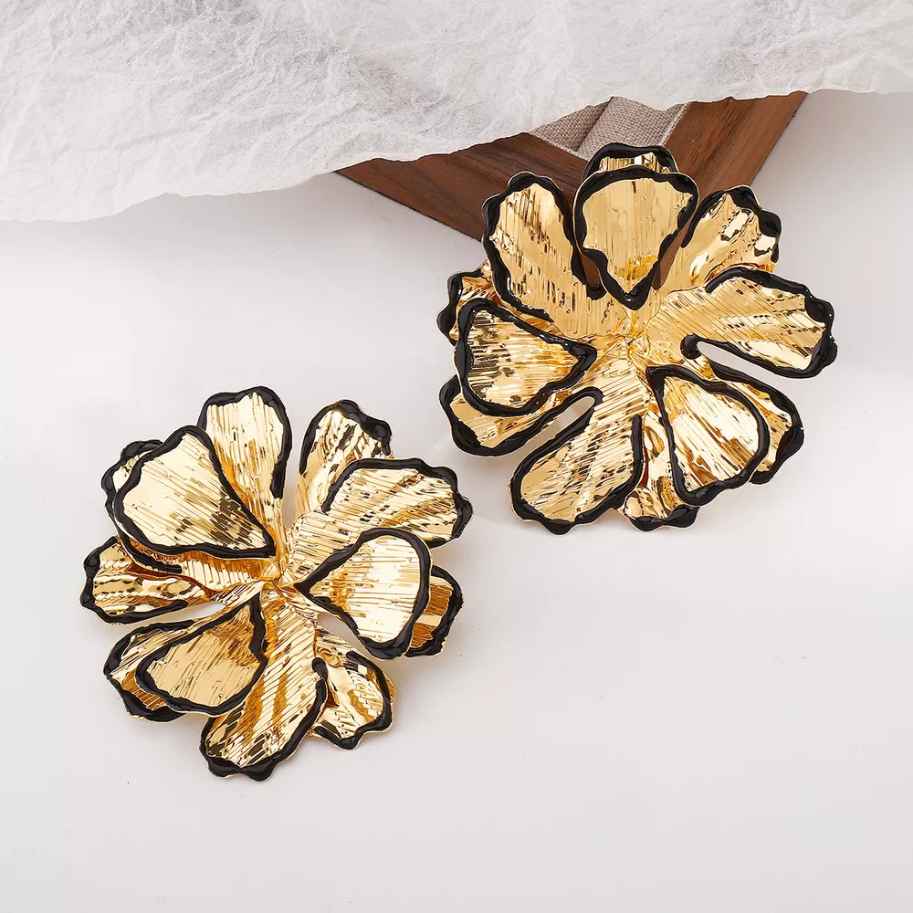 18K Gold-Plated Flower Stud Earrings