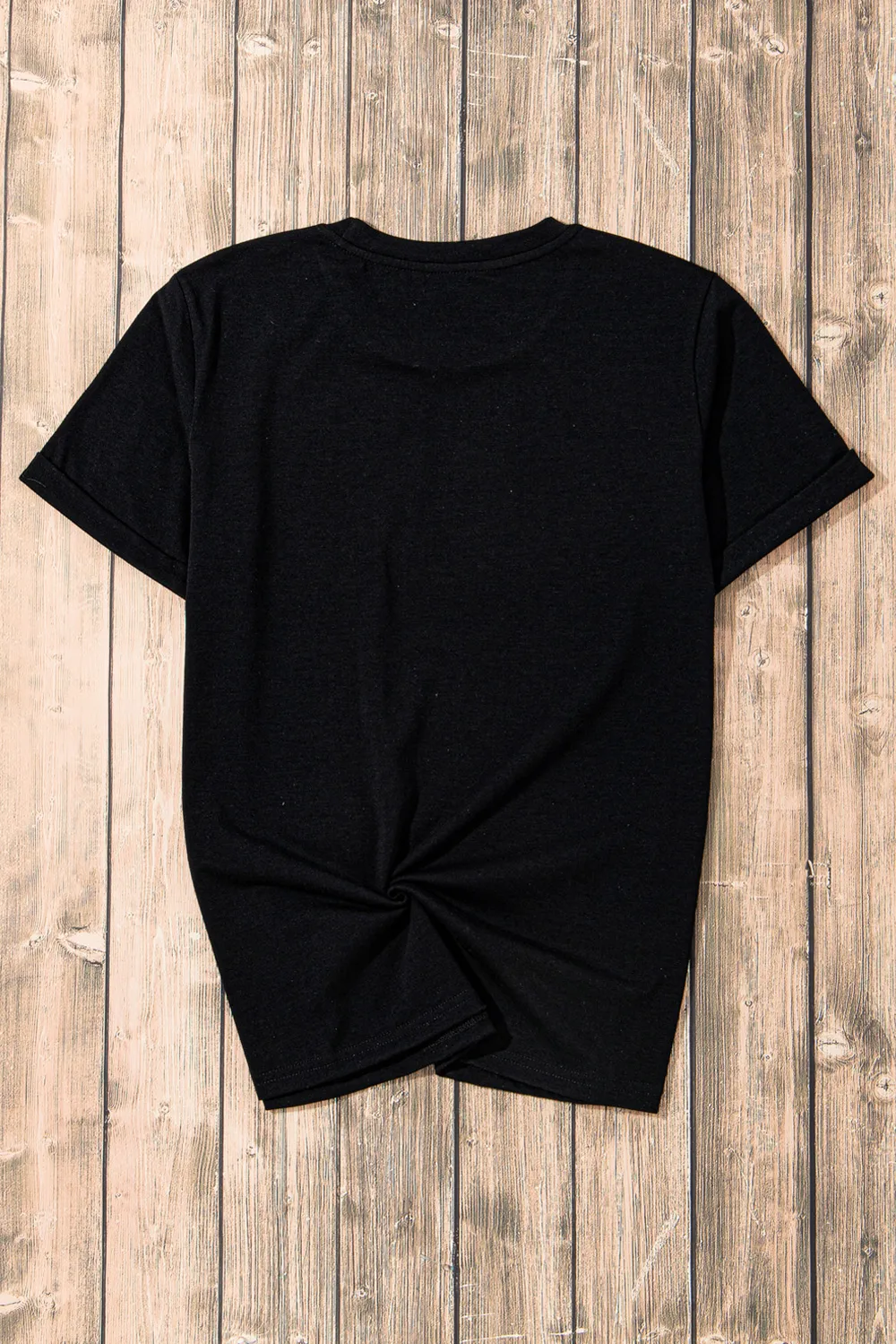 Rhinestone Round Neck Short Sleeve T-Shirt, image 4