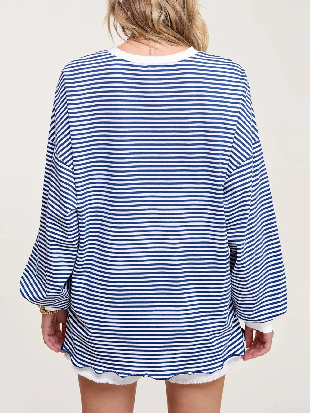 Contrast Striped Long Sleeve Sweatshirt, image 16