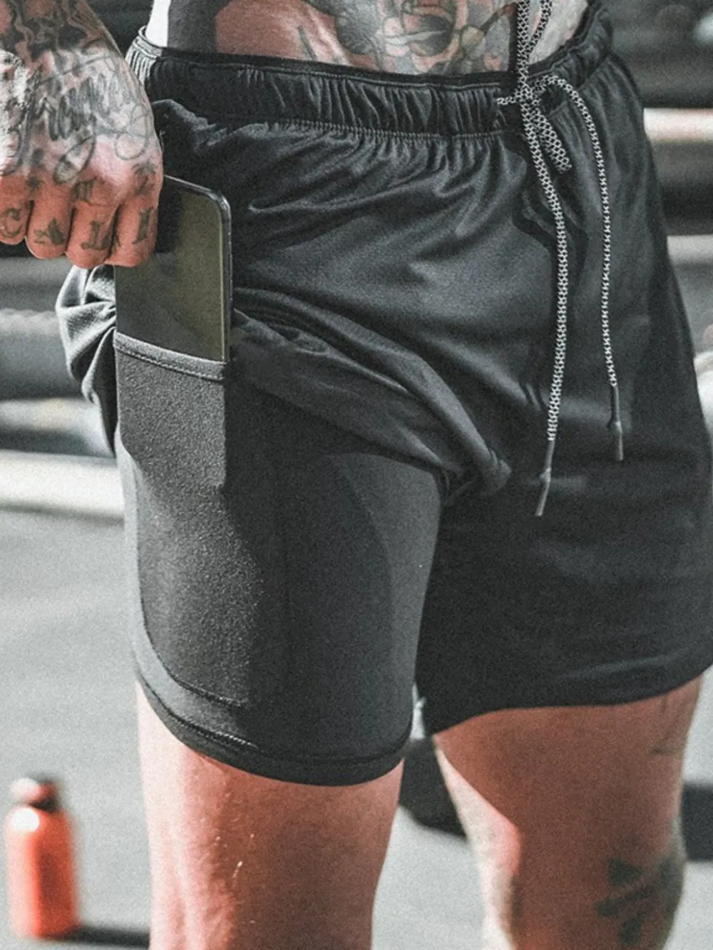 Men's Plus Size Drawstring Active Shorts, image 3