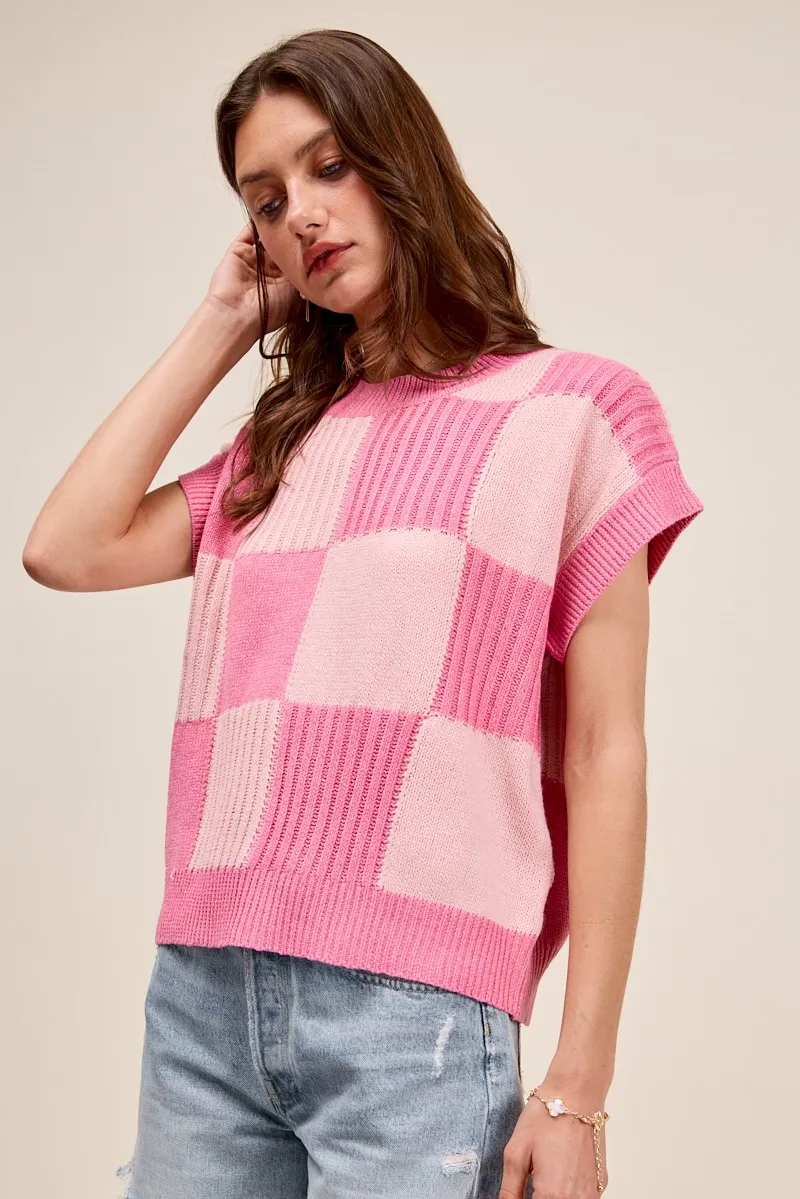 Check Plaid Casual Sweater Top, image 4