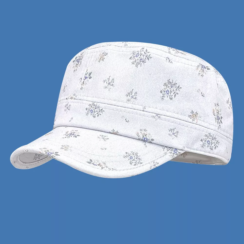 Floral Print Flat Top Hat, image 3