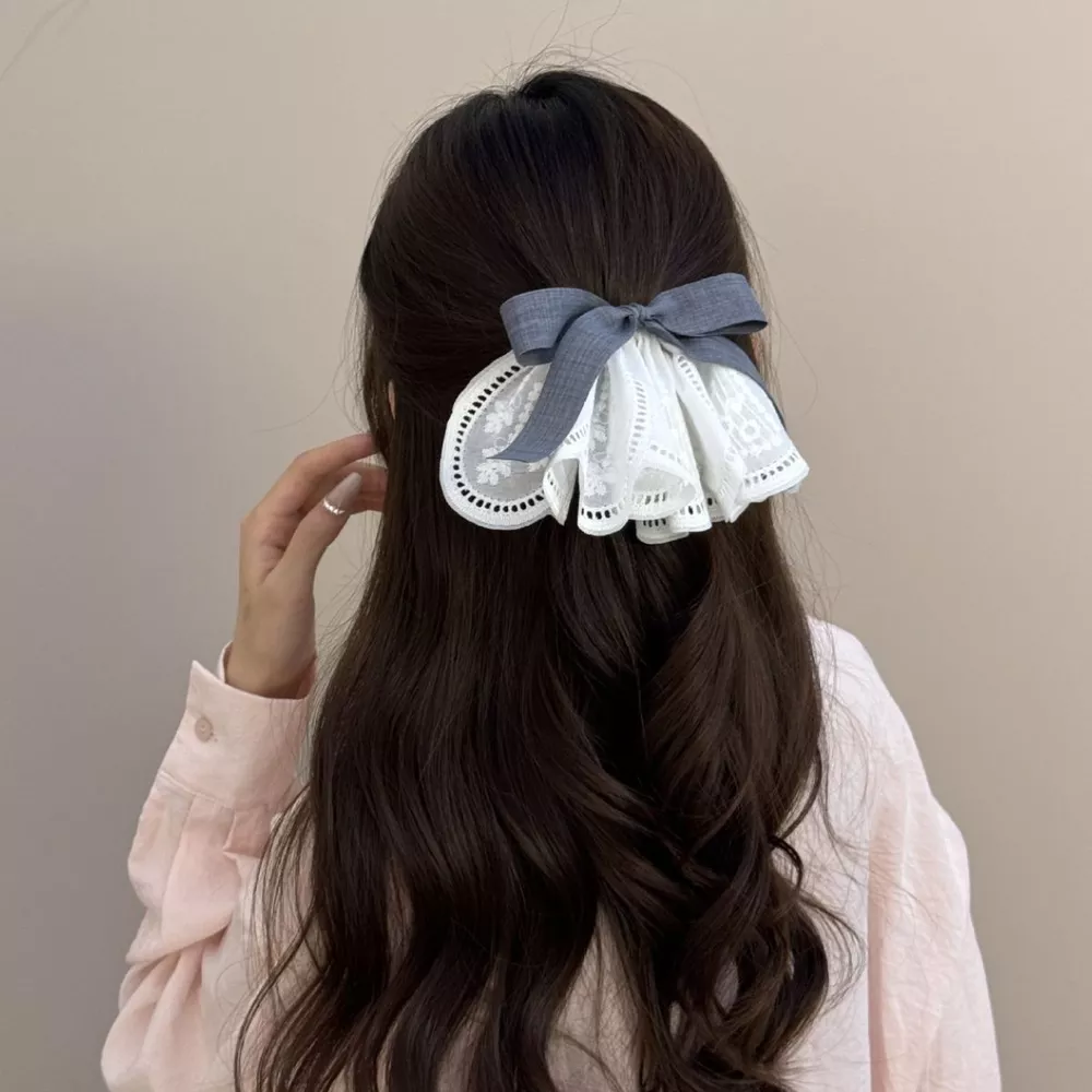 Lace Hair Clip with Ribbon, image 6