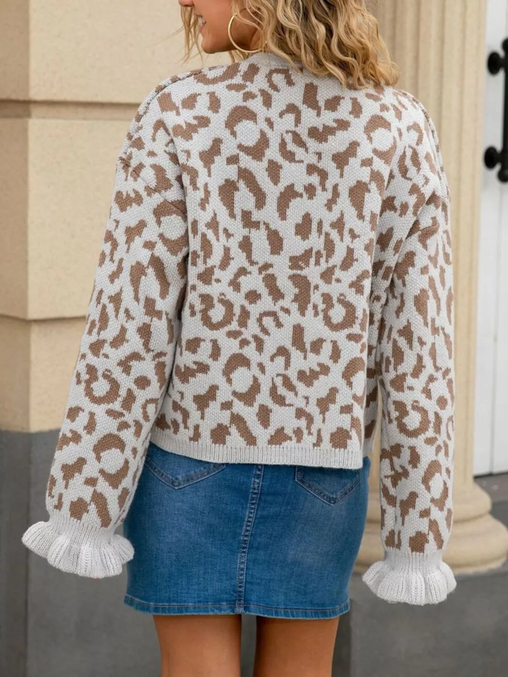 Leopard Tie-Front Cardigan, image 11