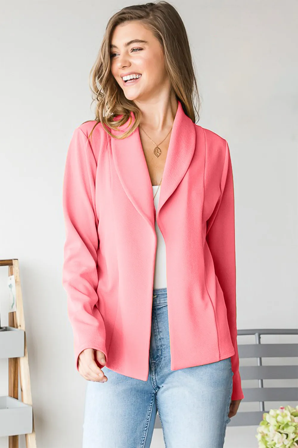 Open Front Long Sleeve Blazer, image 3