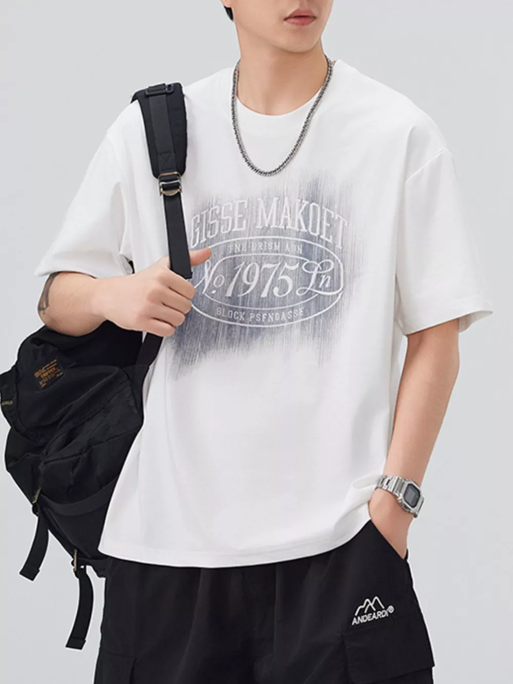 Men's Plus Size Graphic Round Neck Short Sleeve T-Shirt, image 11