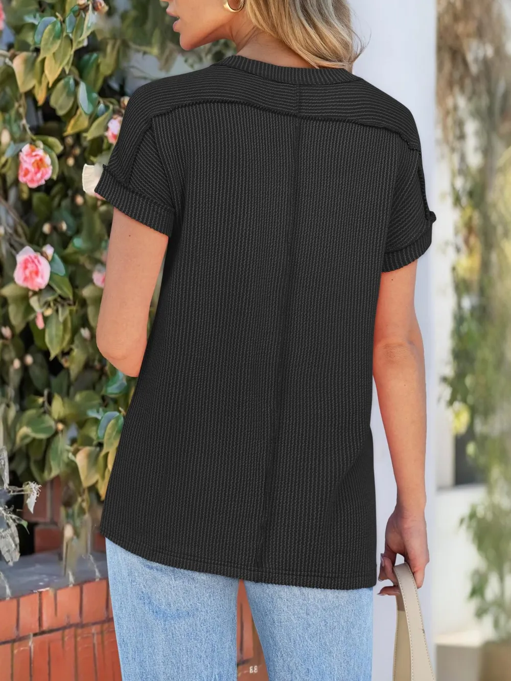 Round Neck Short Sleeve T-Shirt, image 18