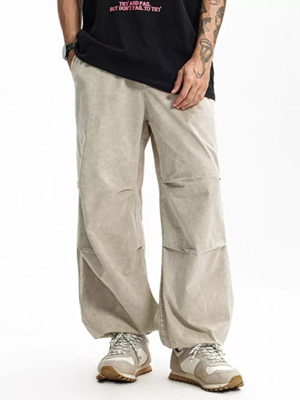 Men's Relaxed Fit Elastic Waist Pants, image 4