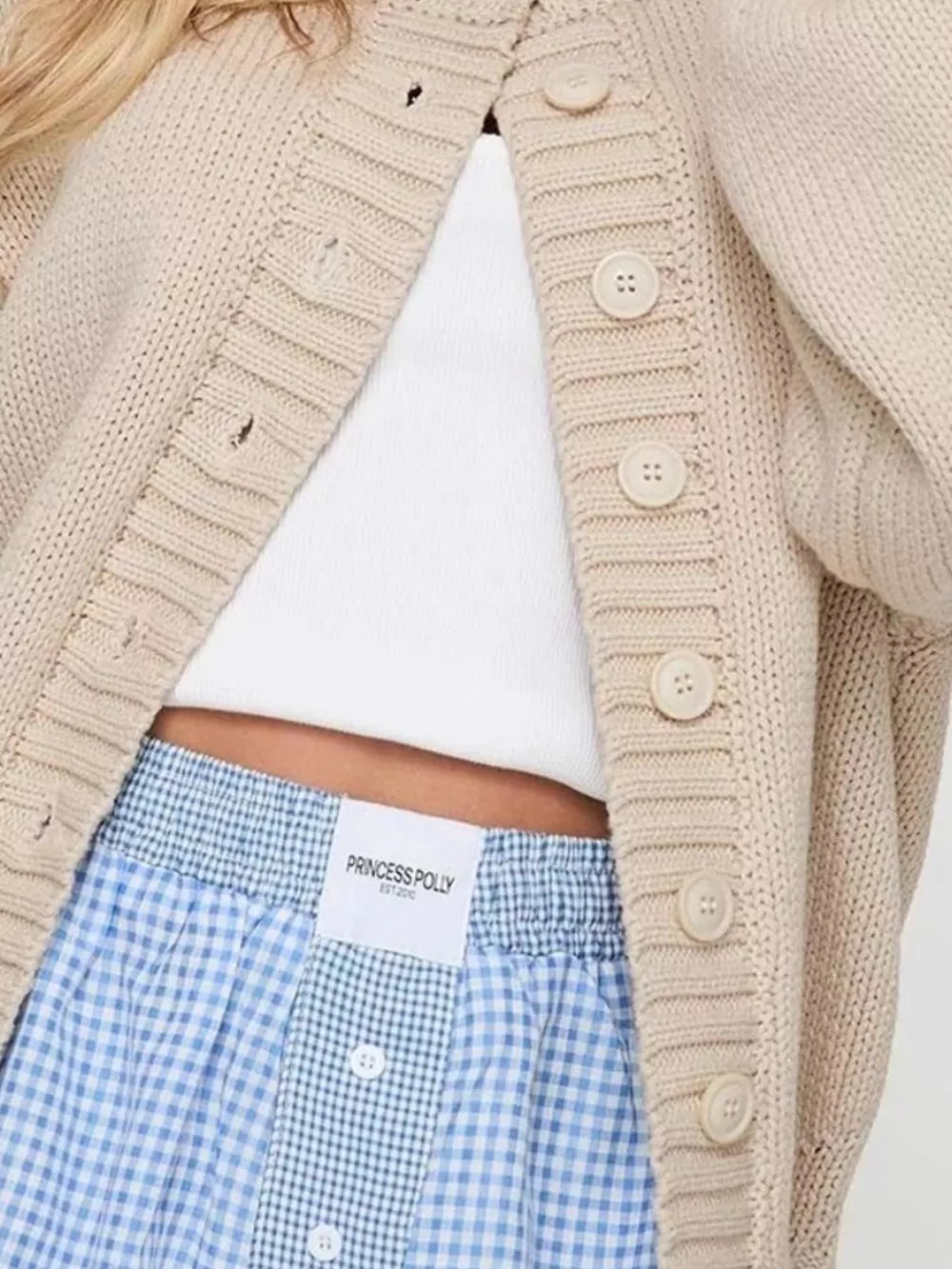 Chunky Knit Button-Up Cardigan, image 3