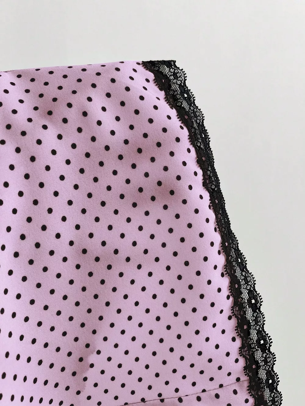 Polka Dot Lace Trim Puff Sleeve Top, image 19