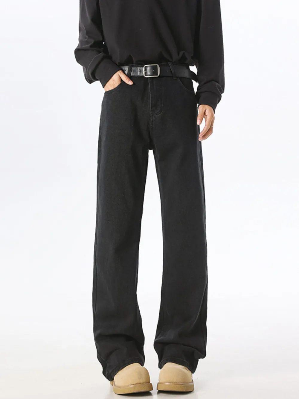 Men's Wide Leg High Waist Jeans, image 3