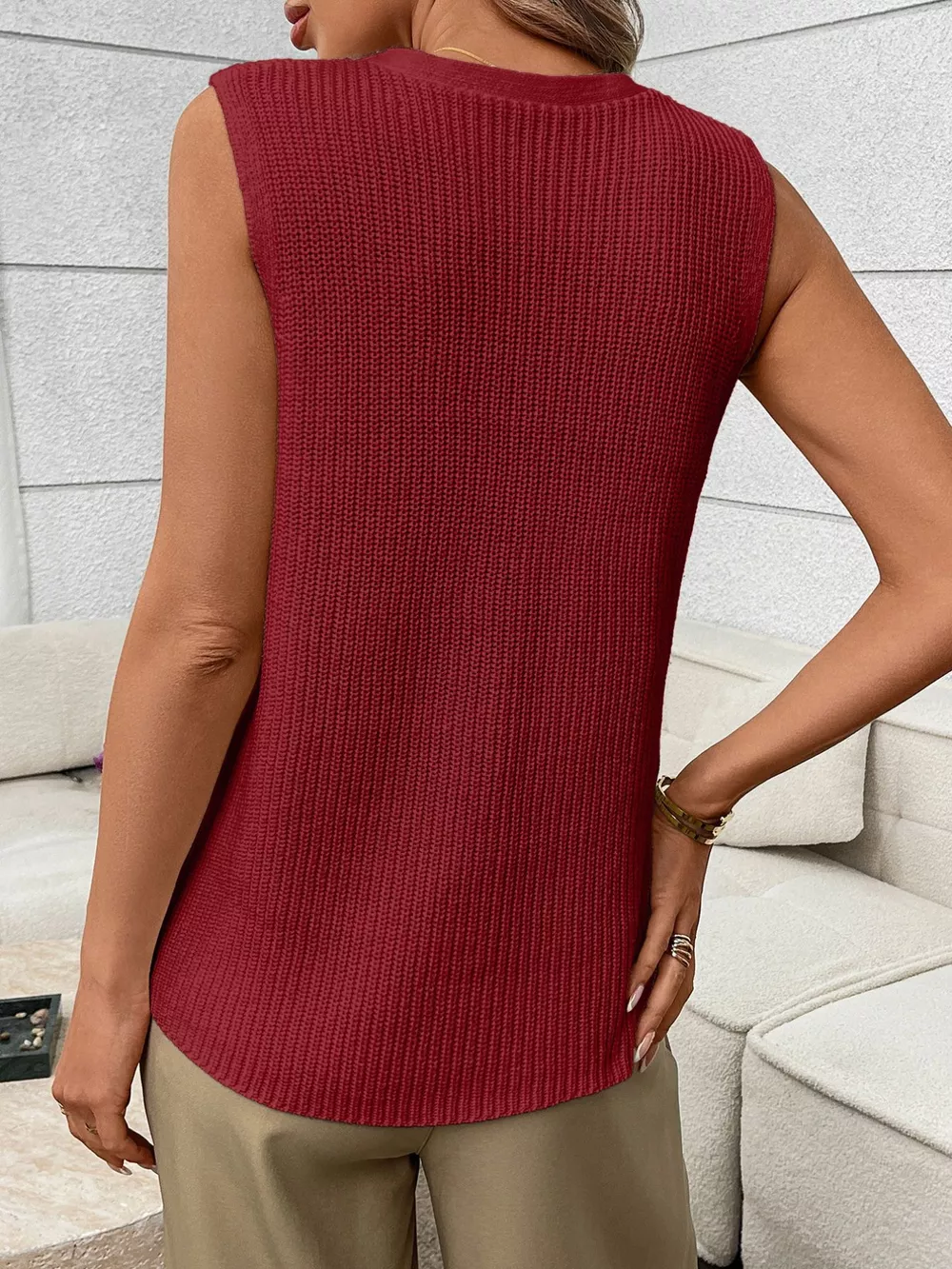 Button-Down Knit Sweater Vest, image 19