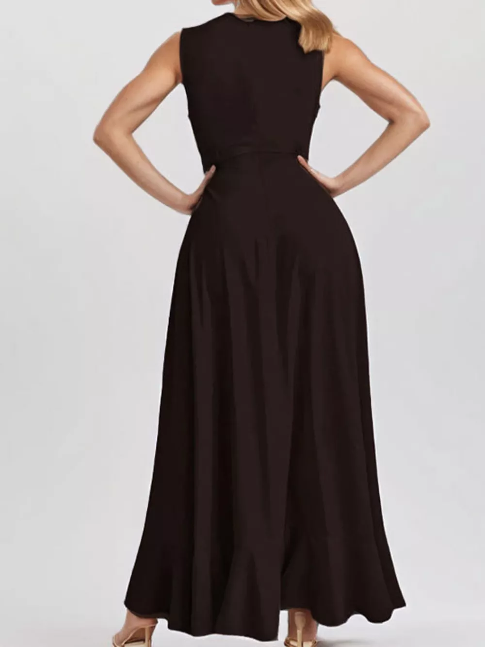 Full Size Ruffled High-Low Maxi Dress Plus Size, image 5