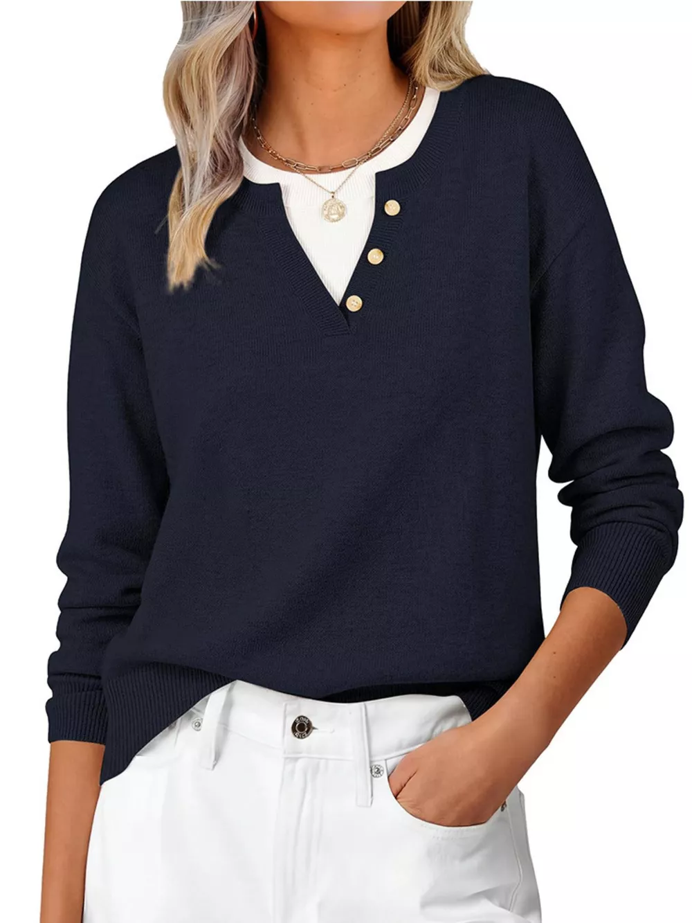 Long Sleeve Dropped Shoulder Sweater, image 11