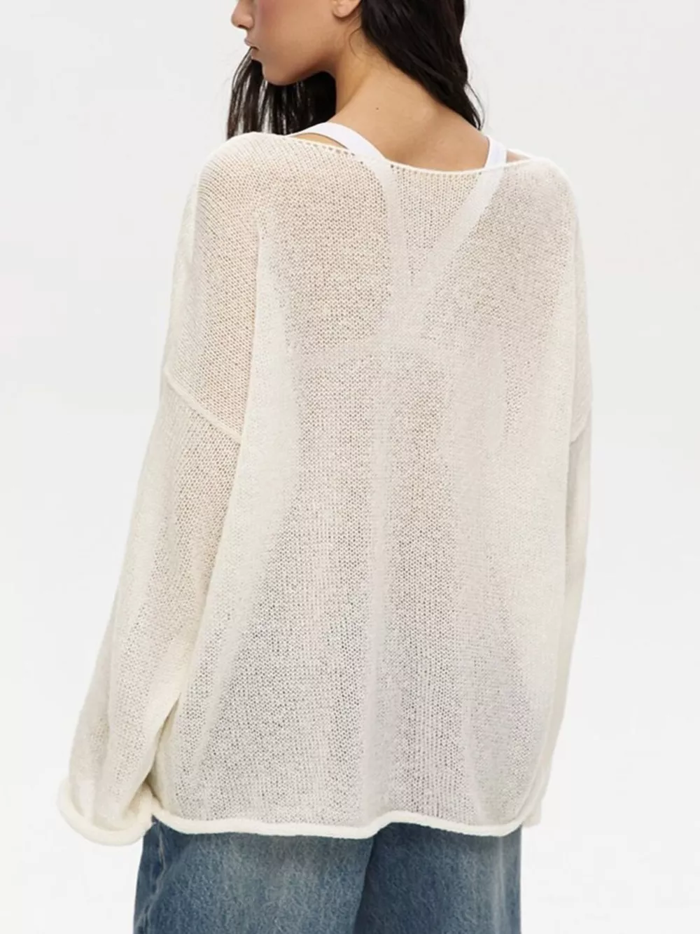 Boat Neck Dropped Shoulder Sweater, image 27