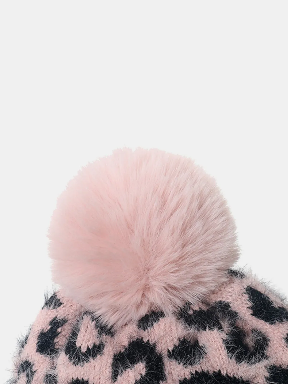 Leopard Hat with Pompom, image 4
