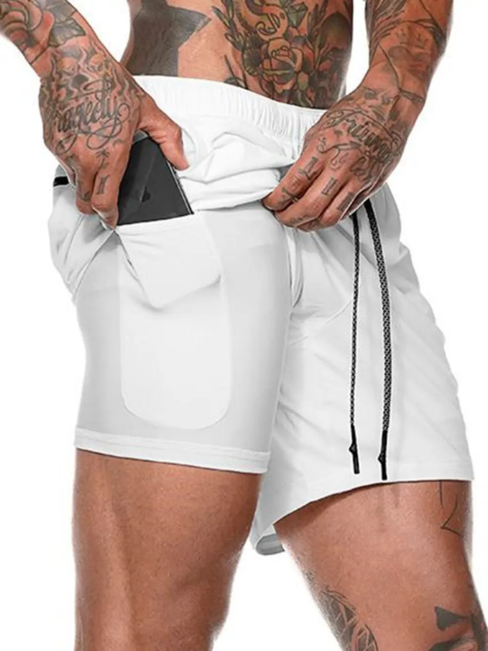 Men's Plus Size Drawstring Active Shorts, image 4