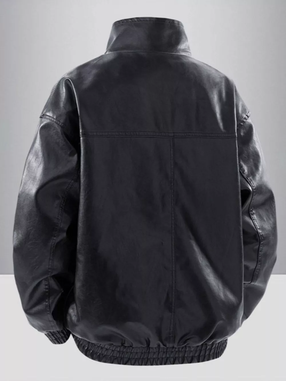 Men's Plus Size Casual Zip Up Jacket, image 2