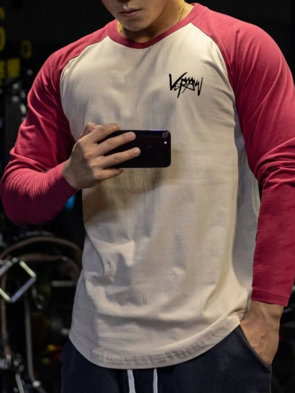 Men's Plus Size Round Neck Long Sleeve T-Shirt, image 6