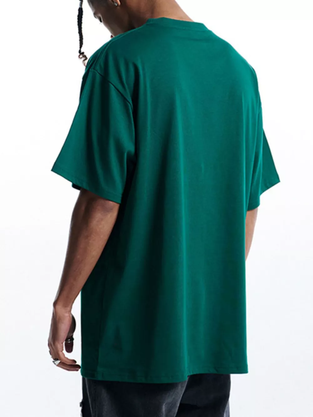 Men's Round Neck Oversized Cotton T-Shirt, image 3
