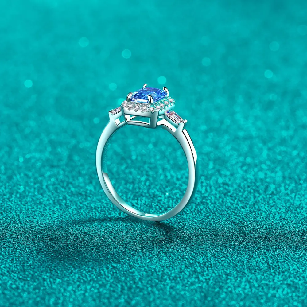 1 Carat Moissanite 925 Sterling Silver Ring, image 10