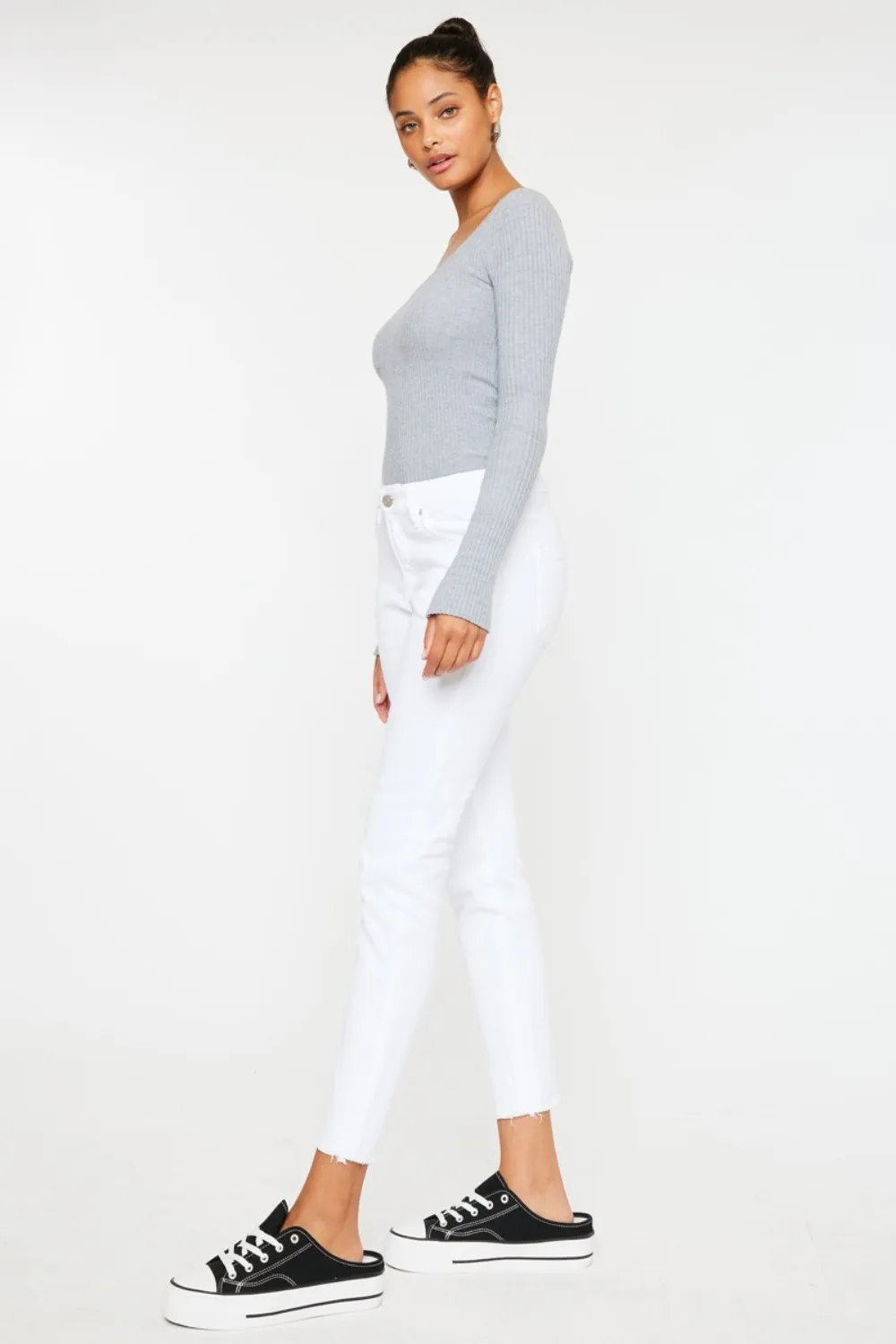 Mid Rise Ankle Skinny Jeans, image 3