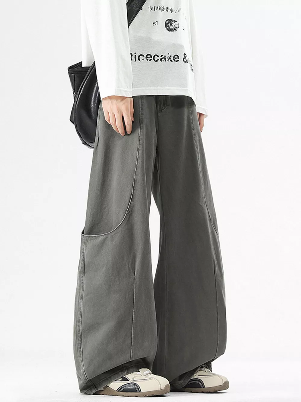 Men's Wide Leg Casual Cargo Pants
