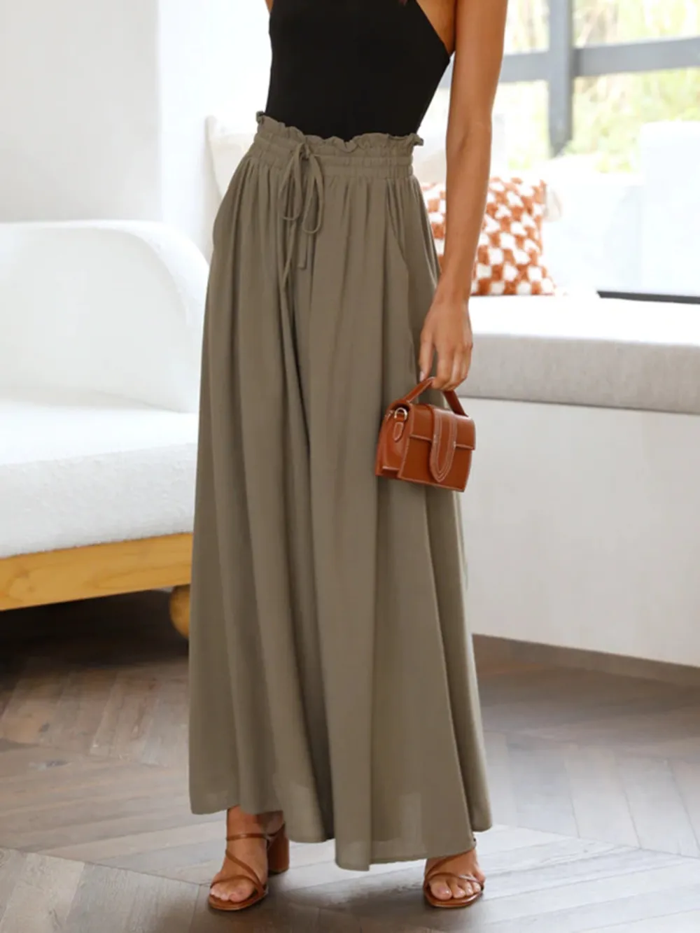 Wide Leg Pants with Pockets, image 20