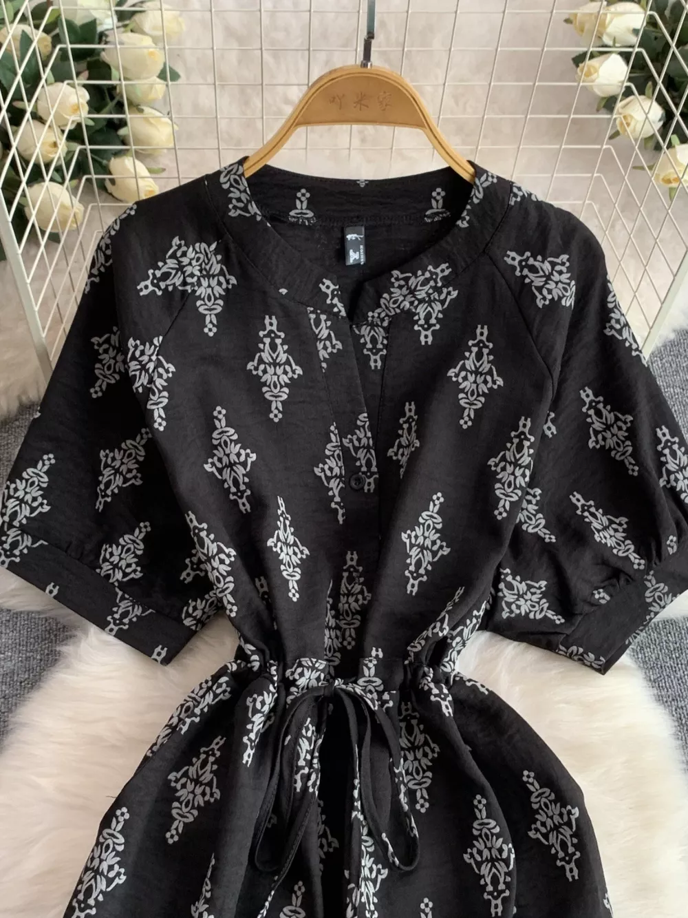Printed Short Sleeve Wide Leg Jumpsuit, image 11