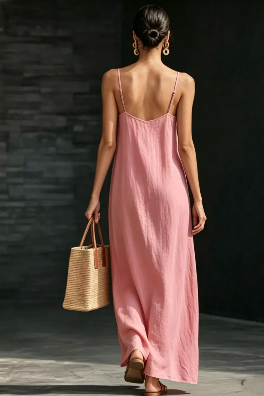 Slit V-Neck Maxi Dress, image 3