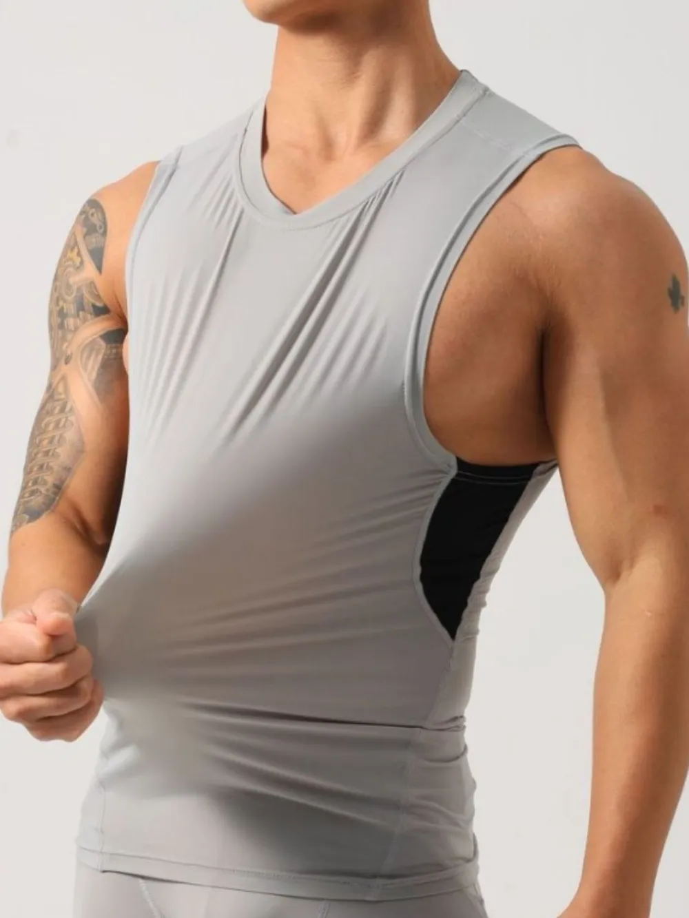 Men's Round Neck Tank, image 5