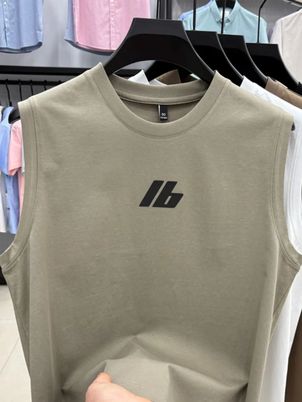 Men's Plus Size Round Neck Tank, image 6