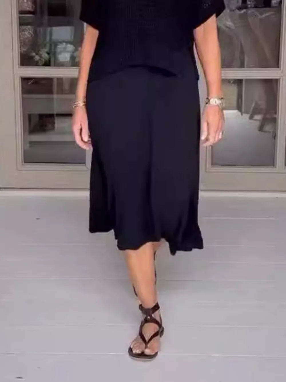 Full Size Openwork Knit Cover Up and Dress Set Plus Size, image 15